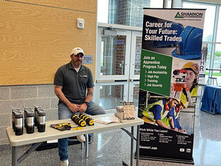 Shannon at Construction trades apprenticeships trade show